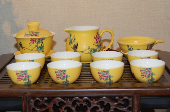 全日本送料無料 中国式の茶器 8点セット 豪華 置物 - 容器 - news 